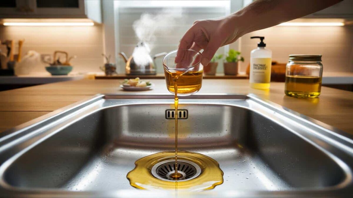 No vinegar and no baking soda : pour half a glass and the drain cleans itself